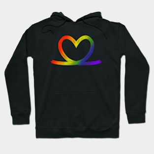 Rainbow themed heart Hoodie